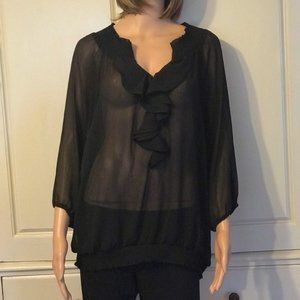 Women's Black Blouse Size XL